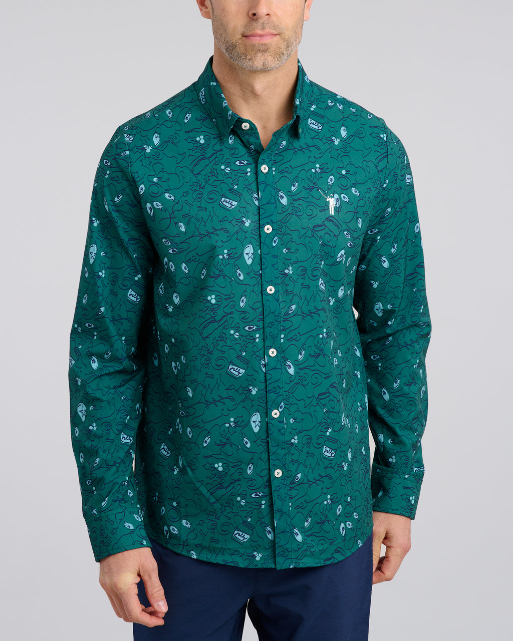 25,000 Bulbs Men's Long Sleeve Button Down