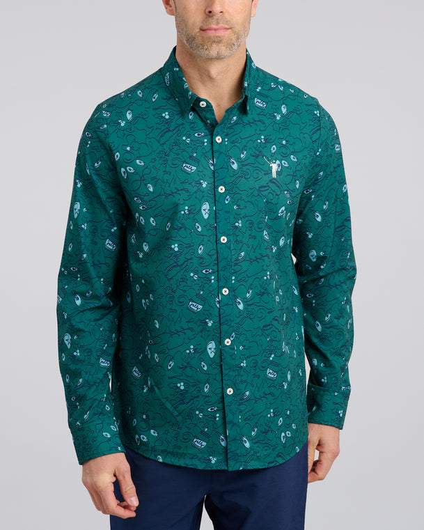 25,000 Bulbs Men's Long Sleeve Button Down