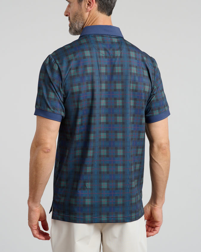 Dark Tartan Men's Polo | William Murray Golf