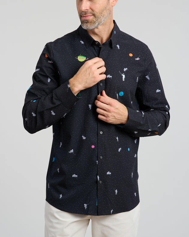 The Right Stuff Men's Long Sleeve Button Down