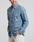 Painful Truth Long Sleeve Button Down | Slate | Angle | William Murray Golf