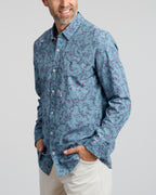 Painful Truth Long Sleeve Button Down | Slate | Angle | William Murray Golf