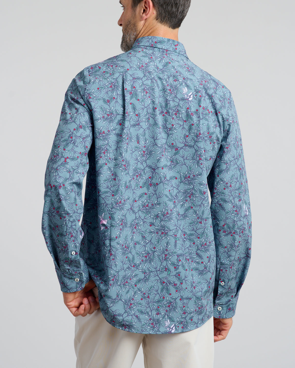 Painful Truth Long Sleeve Button Down | Slate | Back | William Murray Golf