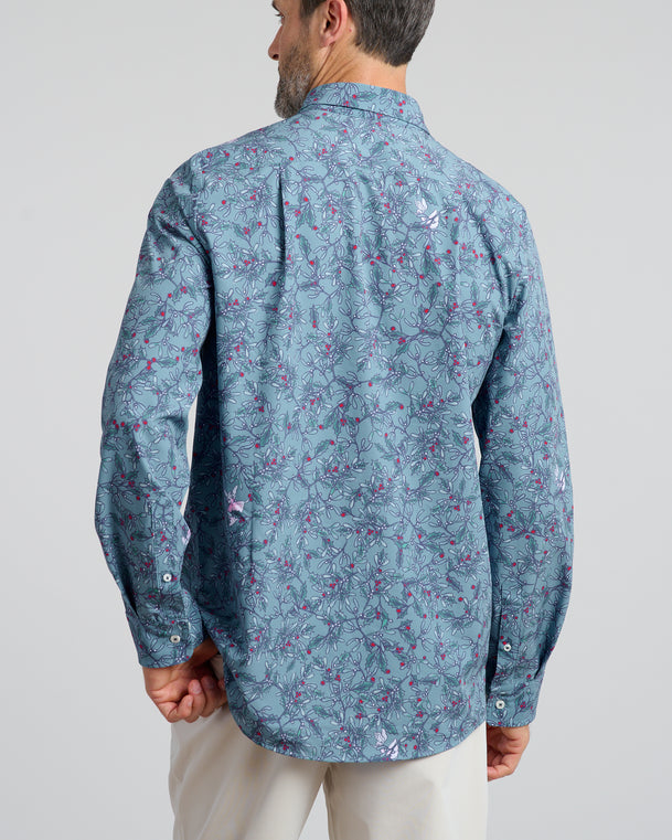 Painful Truth Long Sleeve Button Down | Slate | Back | William Murray Golf