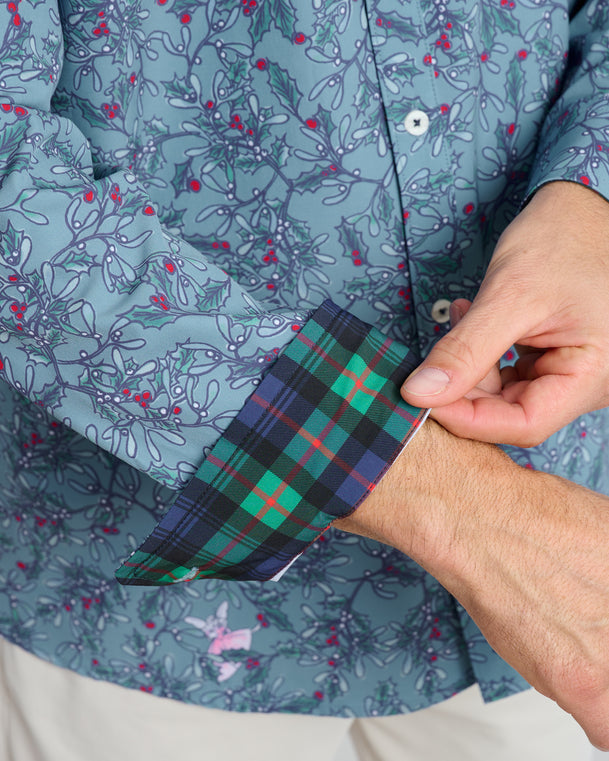 Painful Truth Long Sleeve Button Down | Slate | Cuff | William Murray Golf