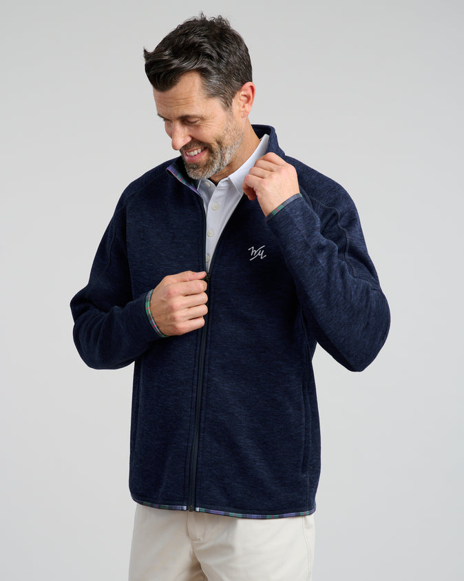 Flop Shot Men's Full Zip Jacket | Navy | William Murray Golf