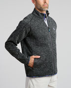 Flop Shot Men's Full Zip Jacket | Charcoal | Angle | Studio | William Murray Golf