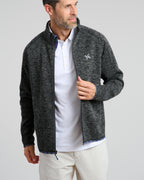 Flop Shot Men's Full Zip Jacket | Charcoal | Front 2 | Studio | William Murray Golf