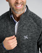 Flop Shot Men's Full Zip Jacket | Charcoal | Front | Zipper | William Murray Golf