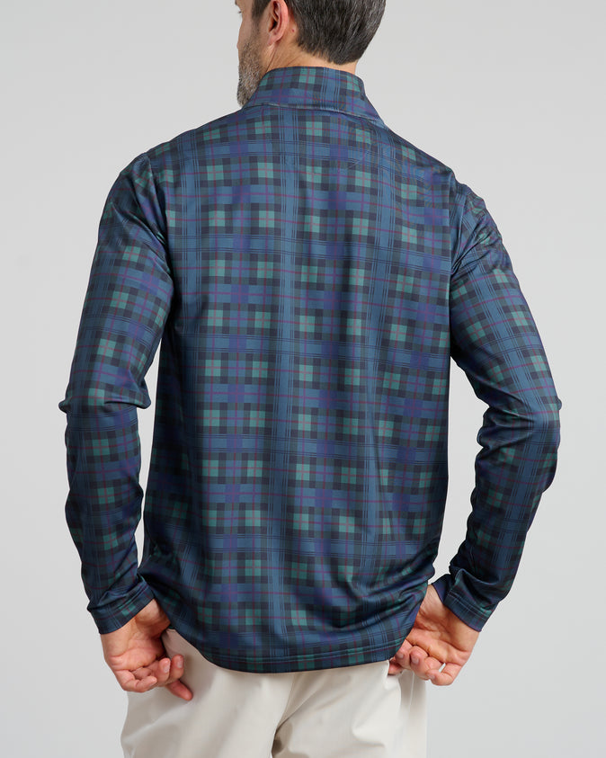 Men's Chip Shot Pullover | Dark Tartan | William Murray Golf