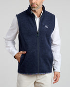 Flop Shot Men's Full Zip Vest | Navy | Front | Studio | William Murray Golf