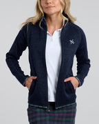 Flop Shot Women's Full Zip Jacket | Navy | Front | Unzipped | William Murray Golf