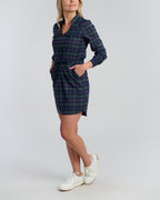 Dark Tartan Women's Driver Dress | Angle | Studio | William Murray Golf