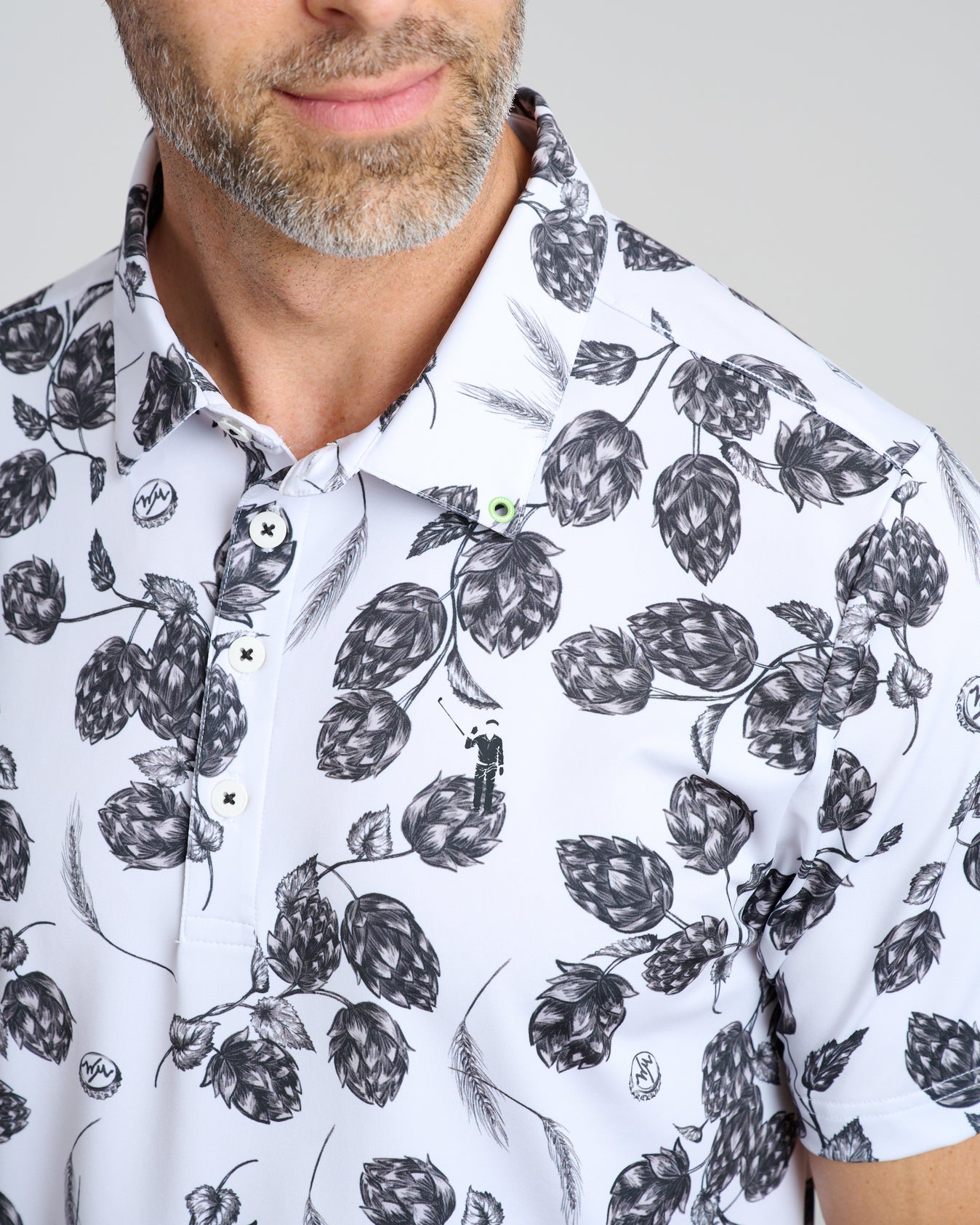 What's Hoppenin' Men's Polo | White | William Murray Golf