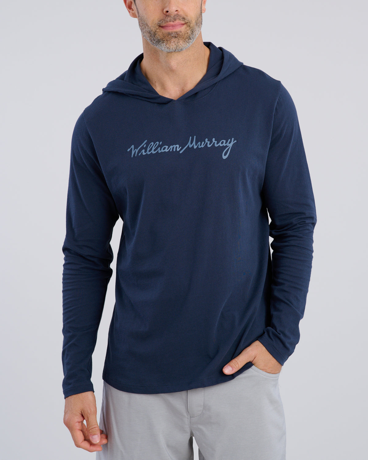 WM Hoodie T-Shirt | Navy | Front | William Murray Golf