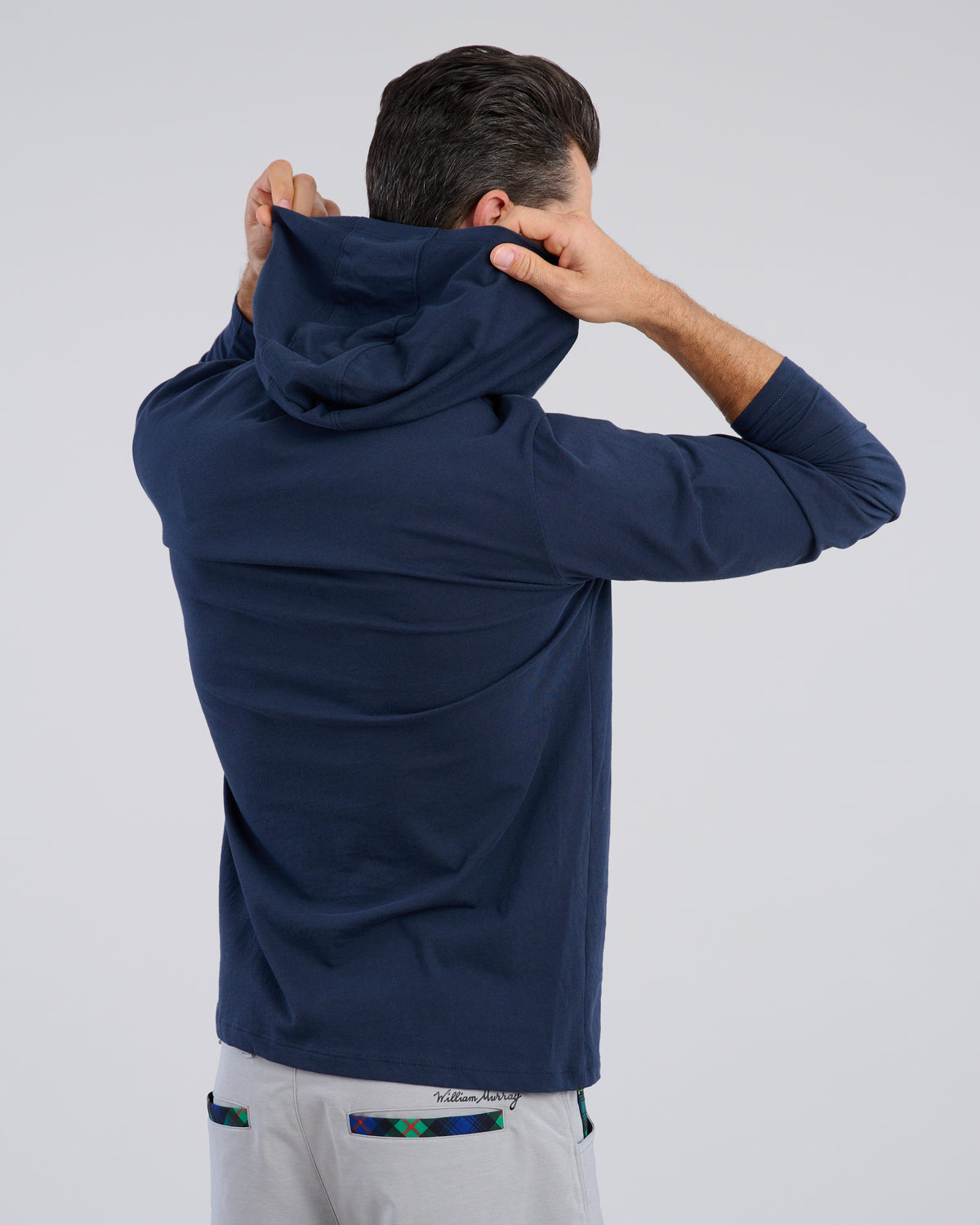 WM Hoodie T-Shirt | Navy | Hood | William Murray Golf