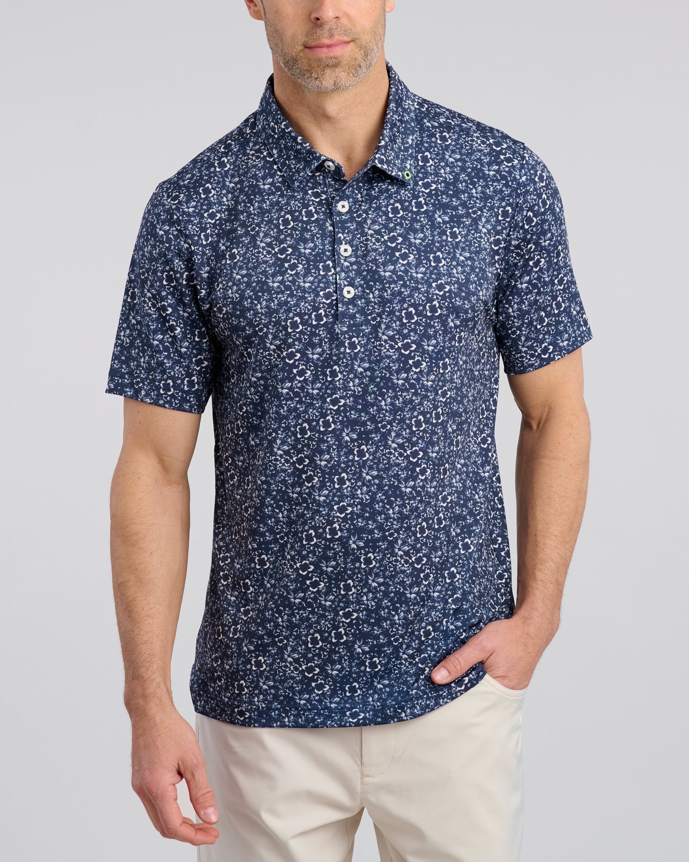 Abstract Arrangement Men's Polo | Navy | William Murray Golf