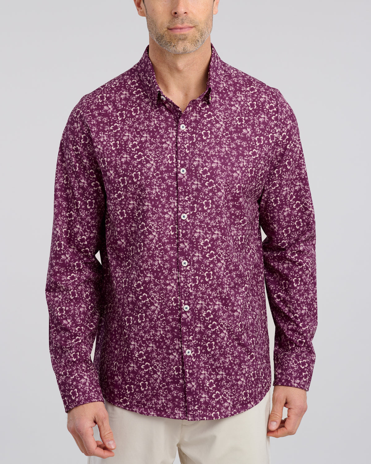 Abstract Arrangement Men's Long Sleeve Button Down