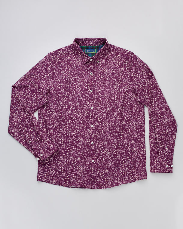 Abstract Arrangement Men's Long Sleeve Button Down