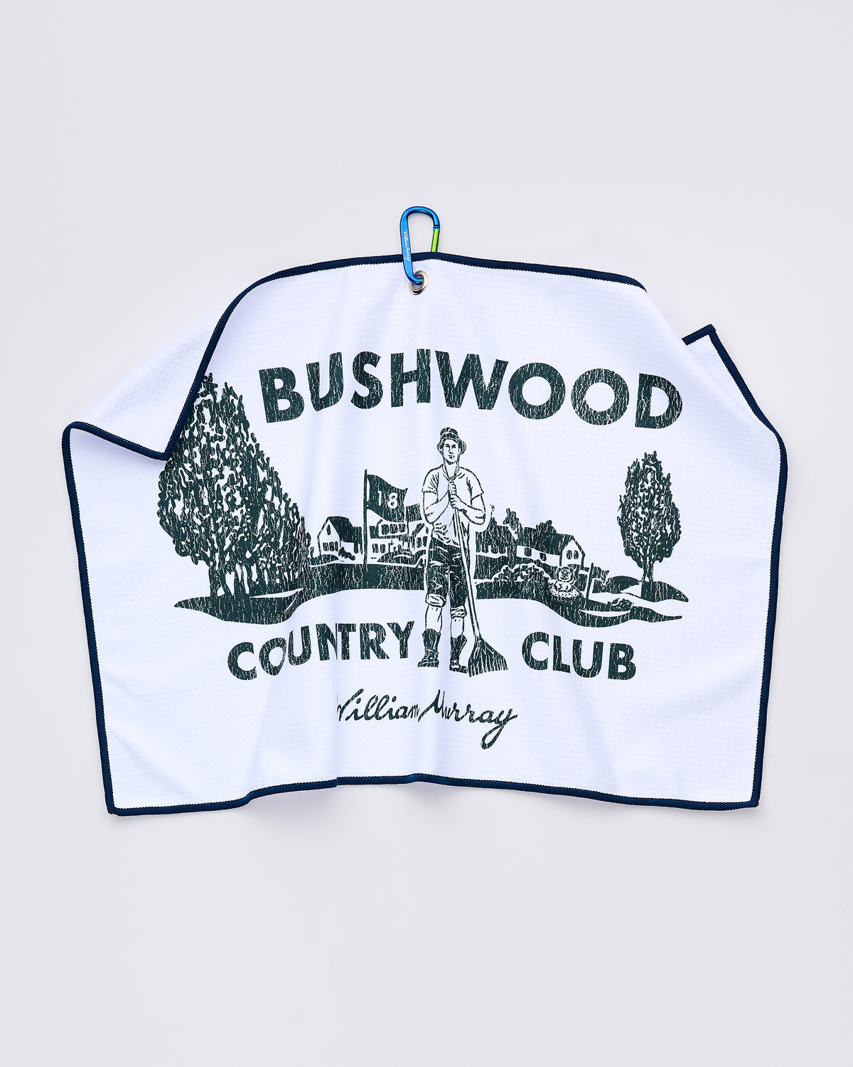 Bushwood CC Cart Towel | White | Full Graphic 2 | William Murray Golf