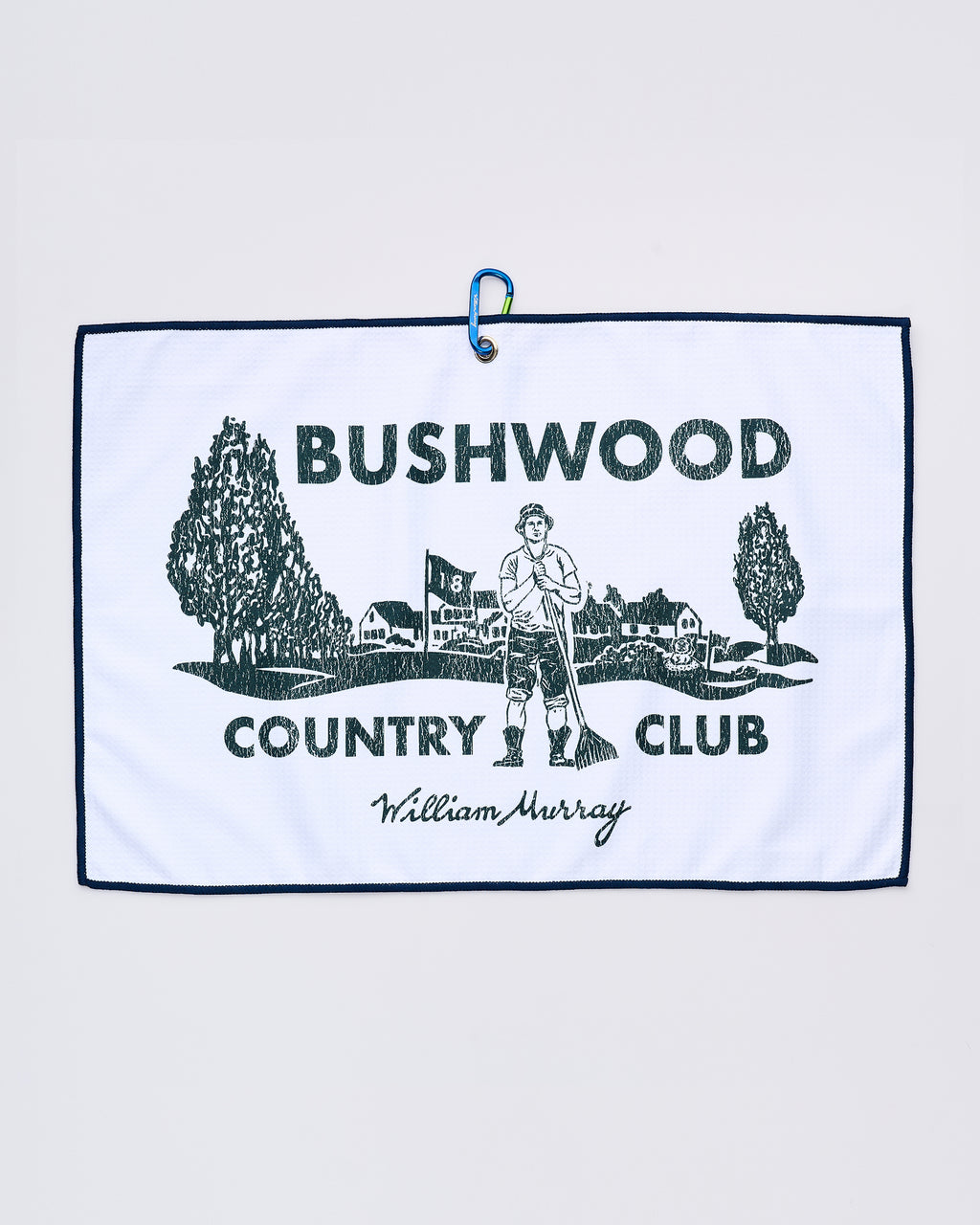 Bushwood CC Cart Towel | White | Full Graphic | William Murray Golf