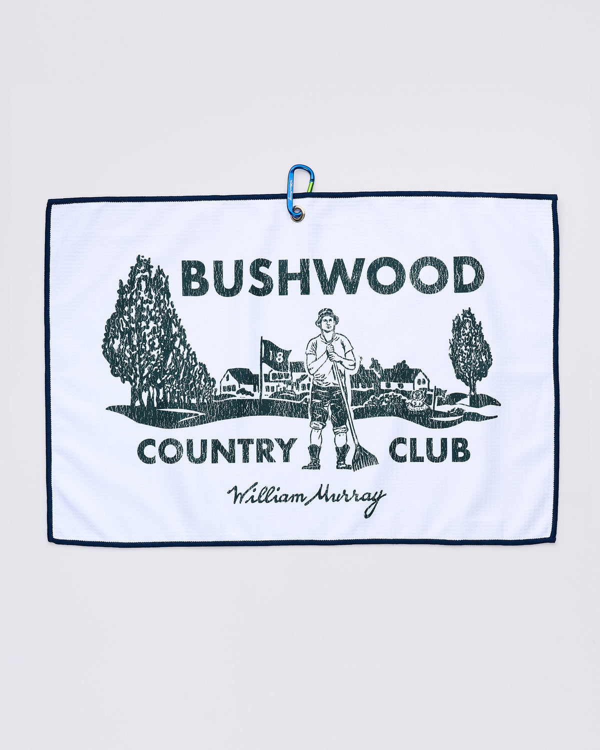 Bushwood CC Cart Towel | White | Full Graphic | William Murray Golf
