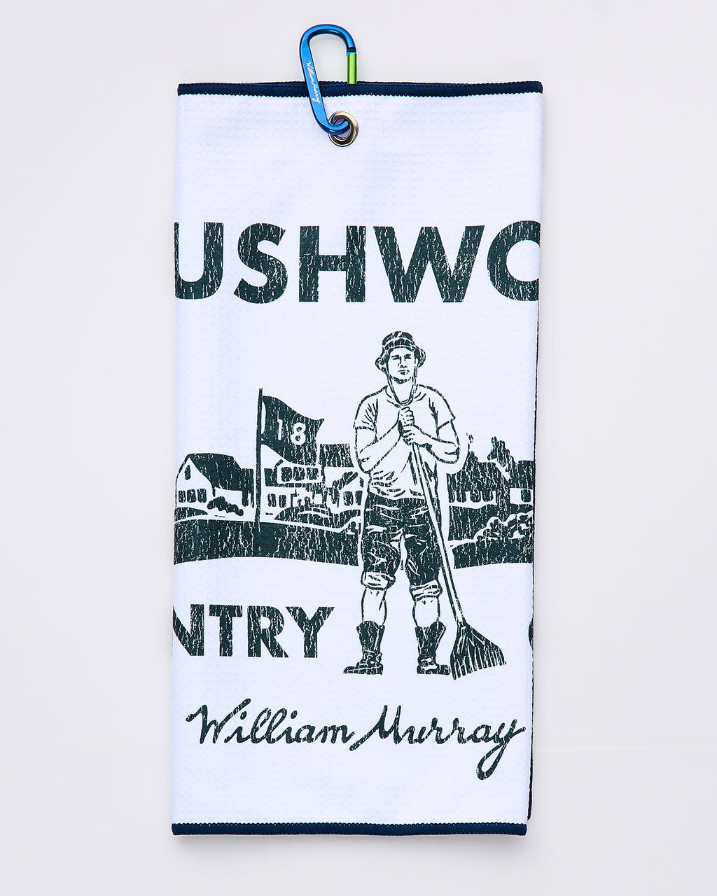 Bushwood CC Cart Towel | White | Front | William Murray Golf