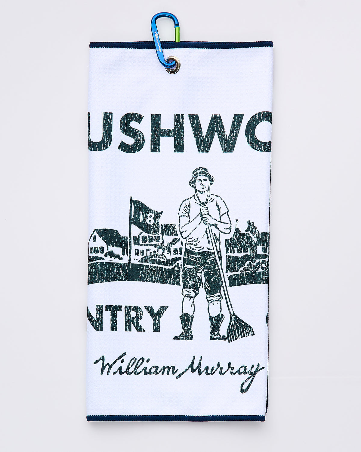 Bushwood CC Cart Towel | White | Front | William Murray Golf