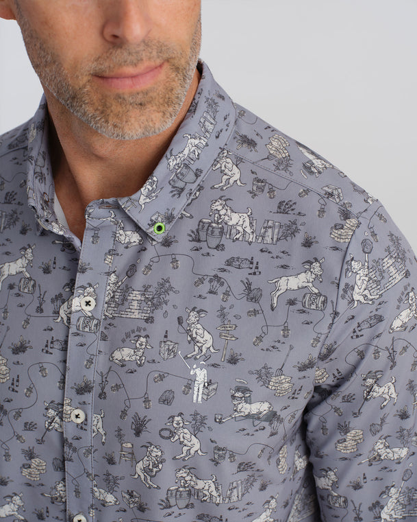Billy G.O.A.T. Men's Long Sleeve Button Down