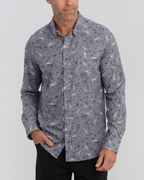 Billy G.O.A.T. Men's Long Sleeve Button Down