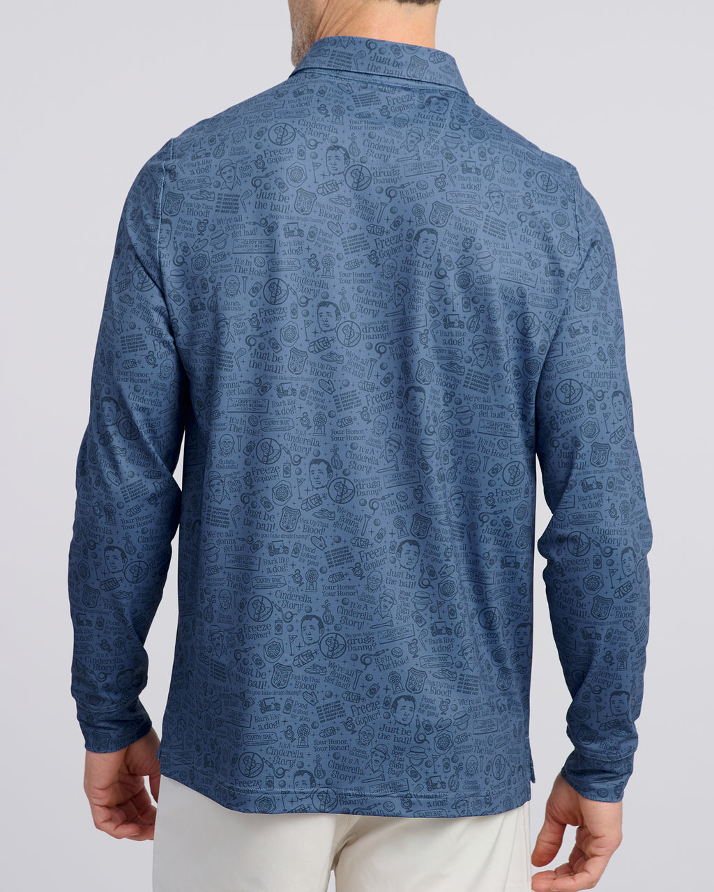 Caddy Quotes Men's Long Sleeve Polo
