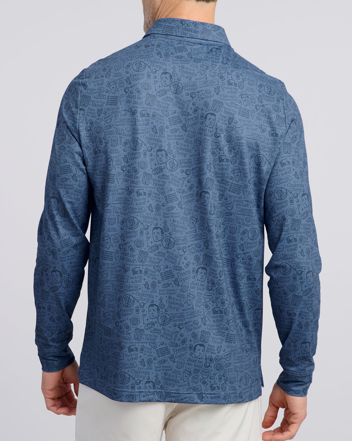 Caddy Quotes Men's Long Sleeve Polo