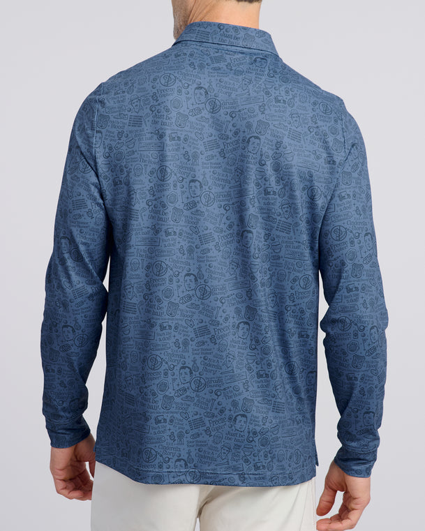 Caddy Quotes Men's Long Sleeve Polo