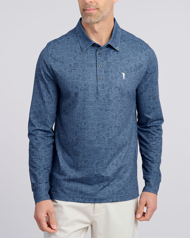 Caddy Quotes Men's Long Sleeve Polo