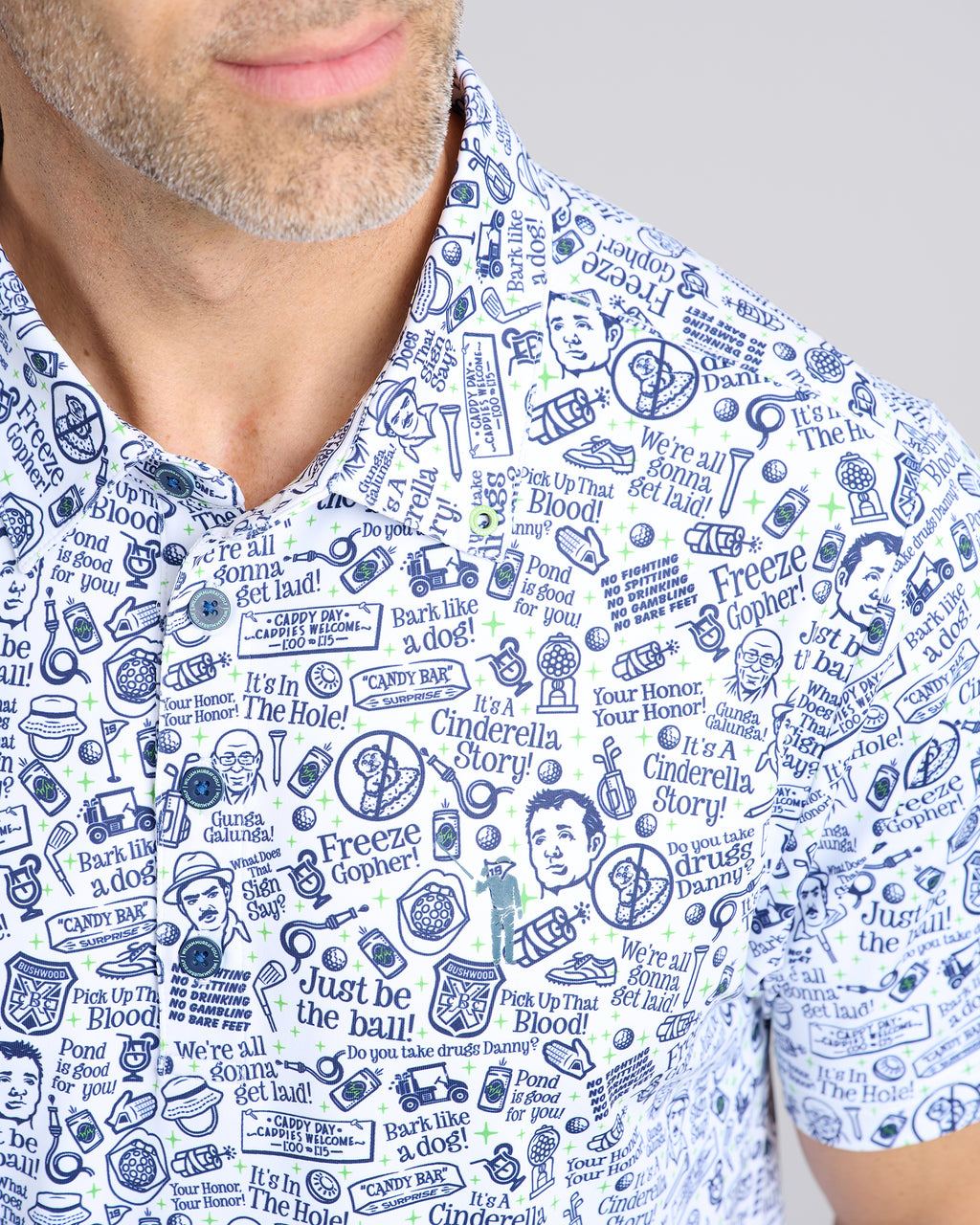 Caddy Quotes Men's Polo