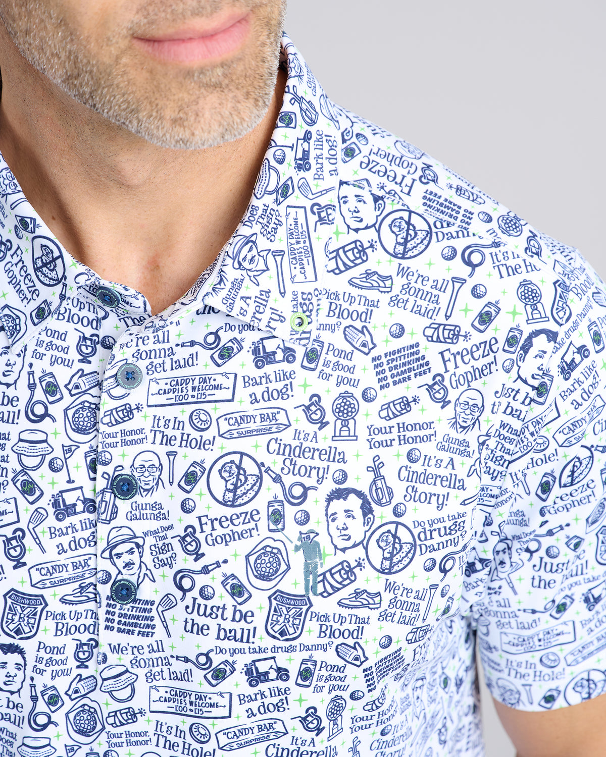 Caddy Quotes Men's Polo