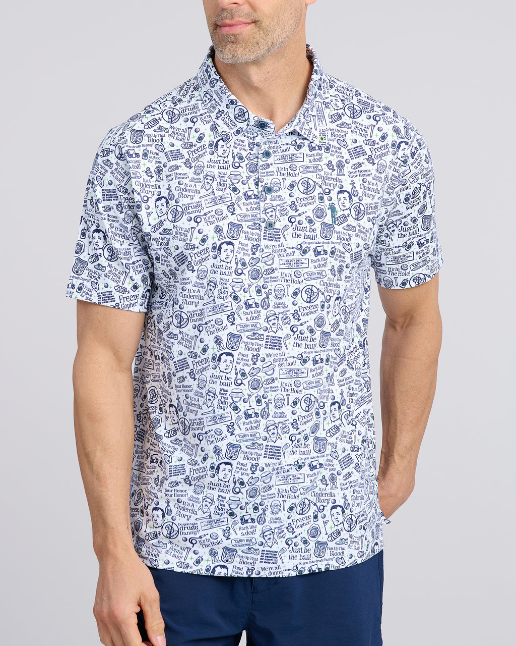 Caddy Quotes Men's Polo