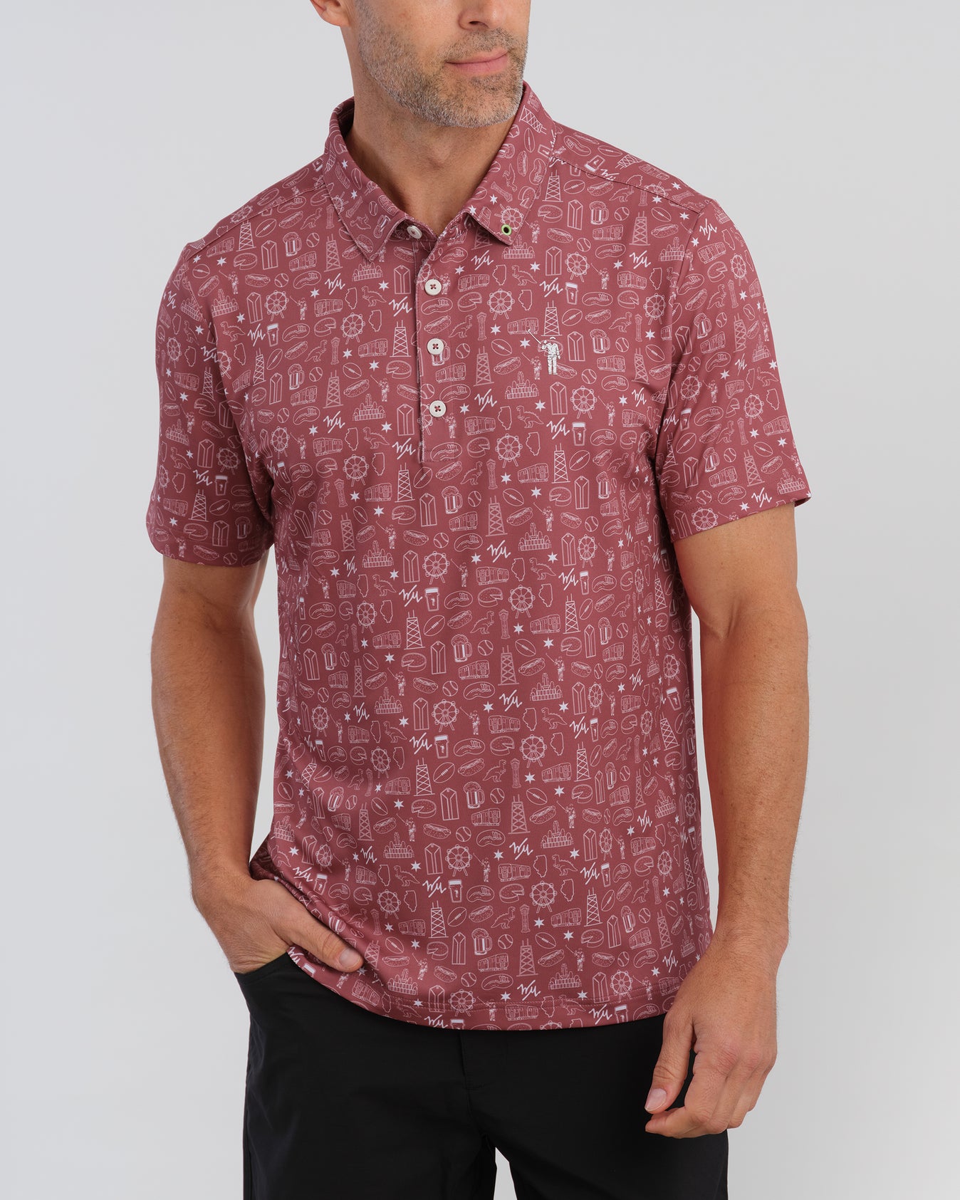 Chi-cons Men's Polo | Brick | William Murray Golf