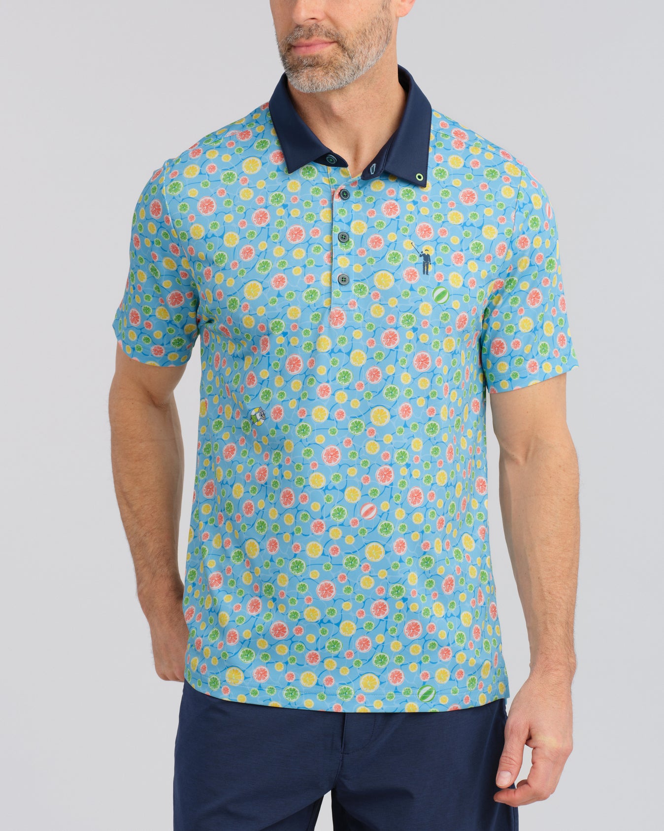Citrus Celebration Men's Polo | Light Blue | William Murray Golf