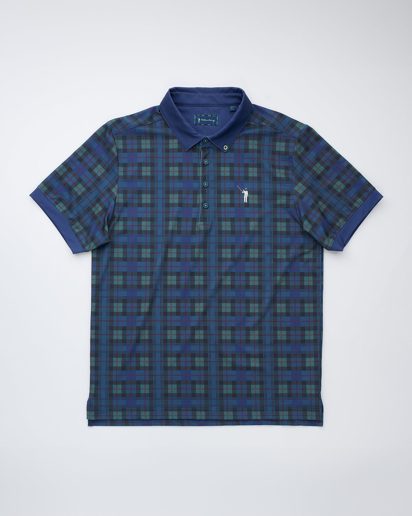 Dark Tartan Men's Polo | William Murray Golf