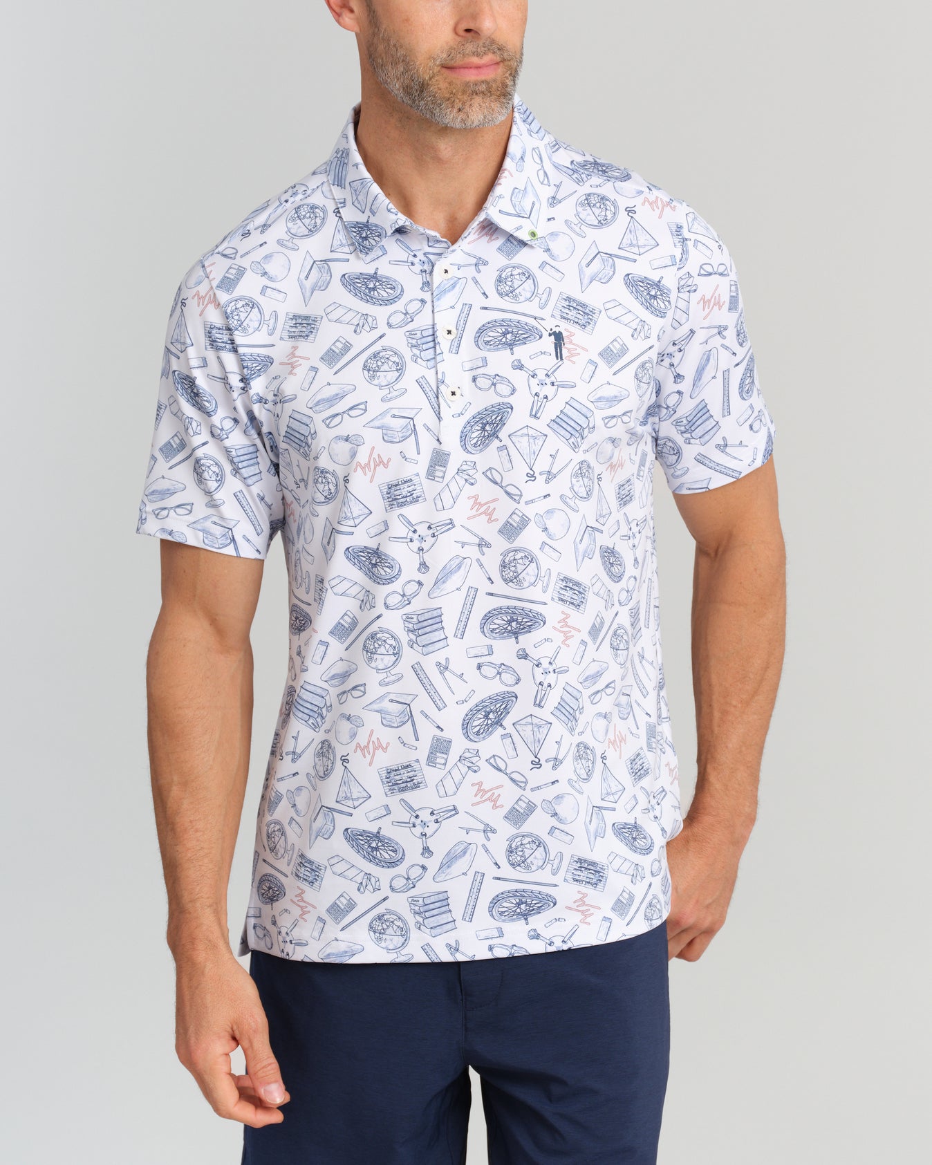 Extra Credit Men's Polo | White | William Murray Golf