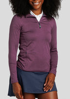 Chip Shot Women's Pocket Pullover | Plum | Front 2 | Studio | William Murray Golf