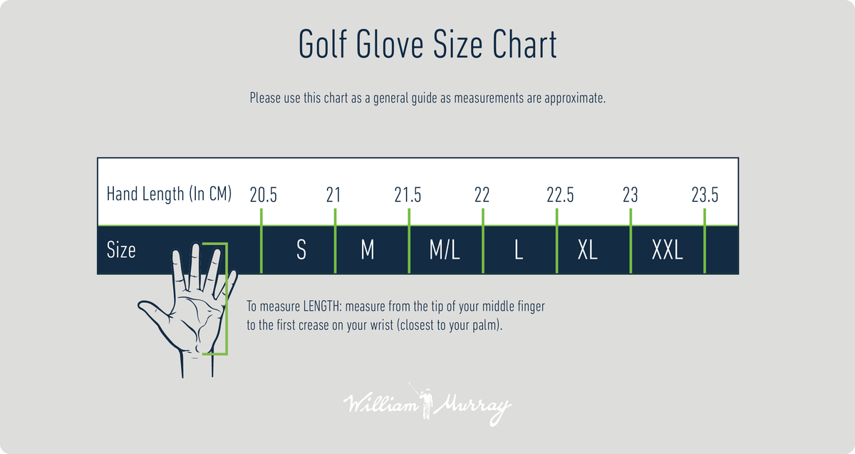 Glove Size Chart | William Murray Golf