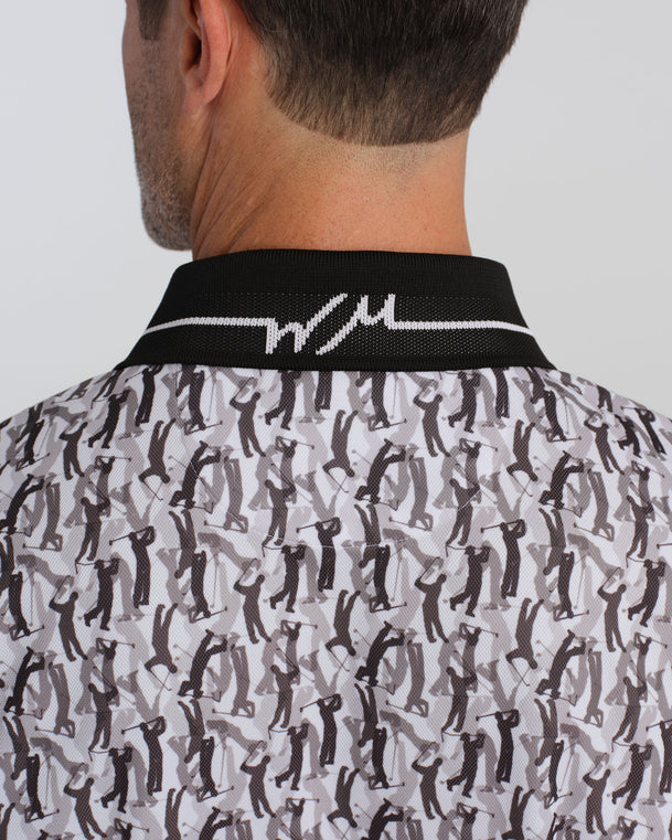 Golfer All Over Performance Pique Men's Polo