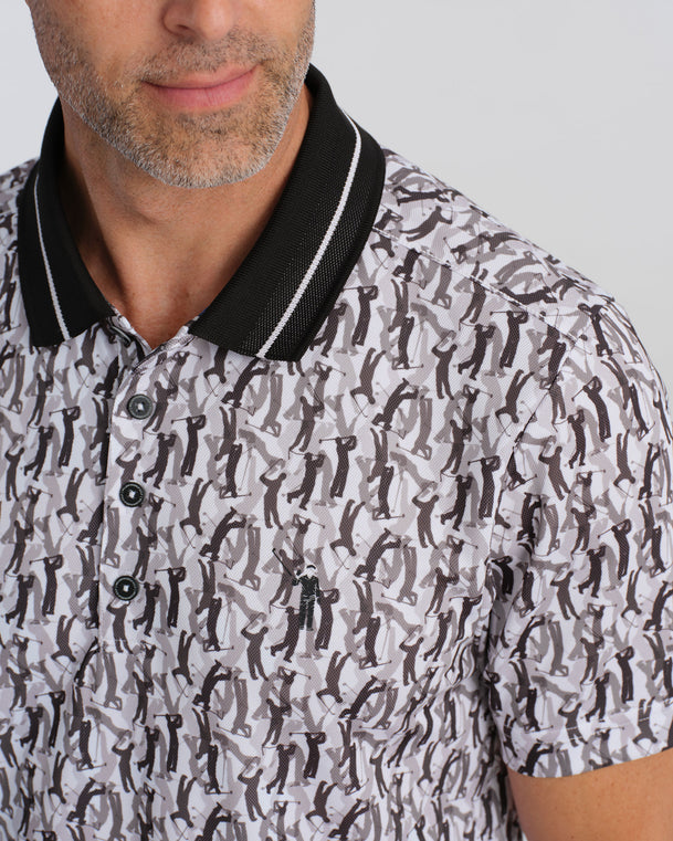 Golfer All Over Performance Pique Men's Polo
