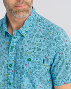 Green Blazer Groove Men's Button Down