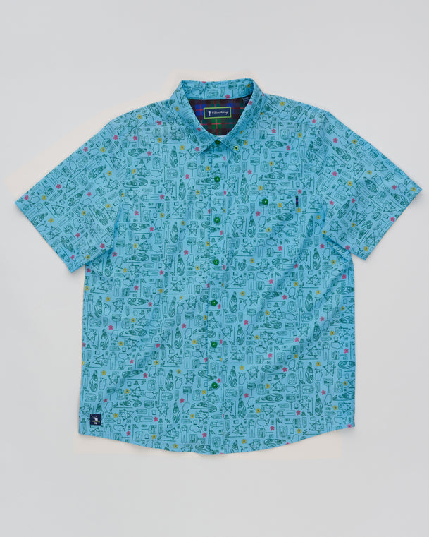 Green Blazer Groove Men's Button Down