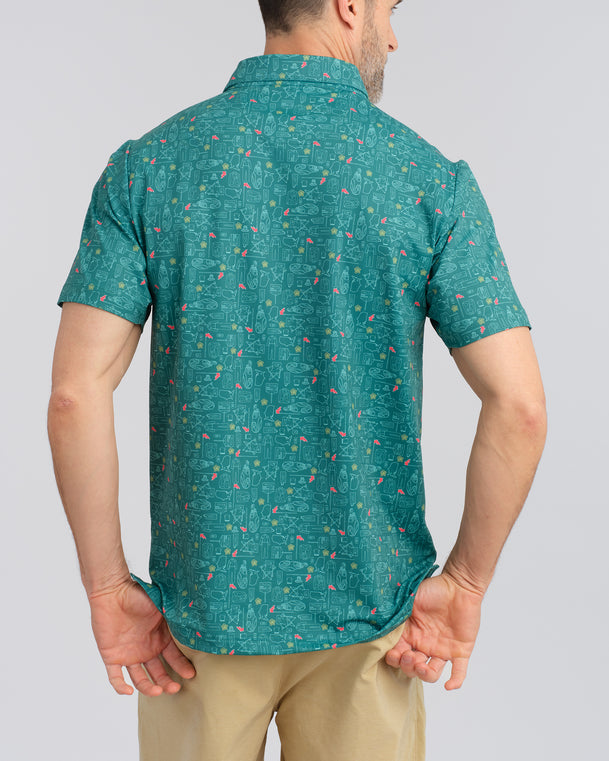 Green Blazer Groove Men's Polo