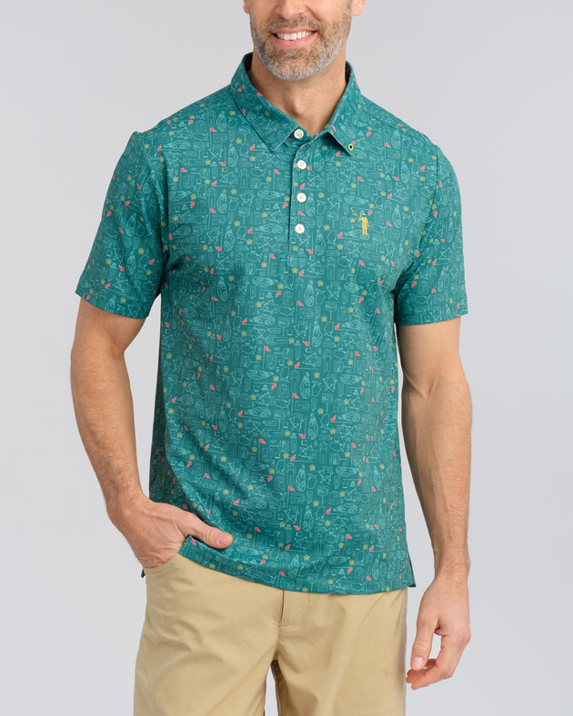 Green Blazer Groove Men's Polo