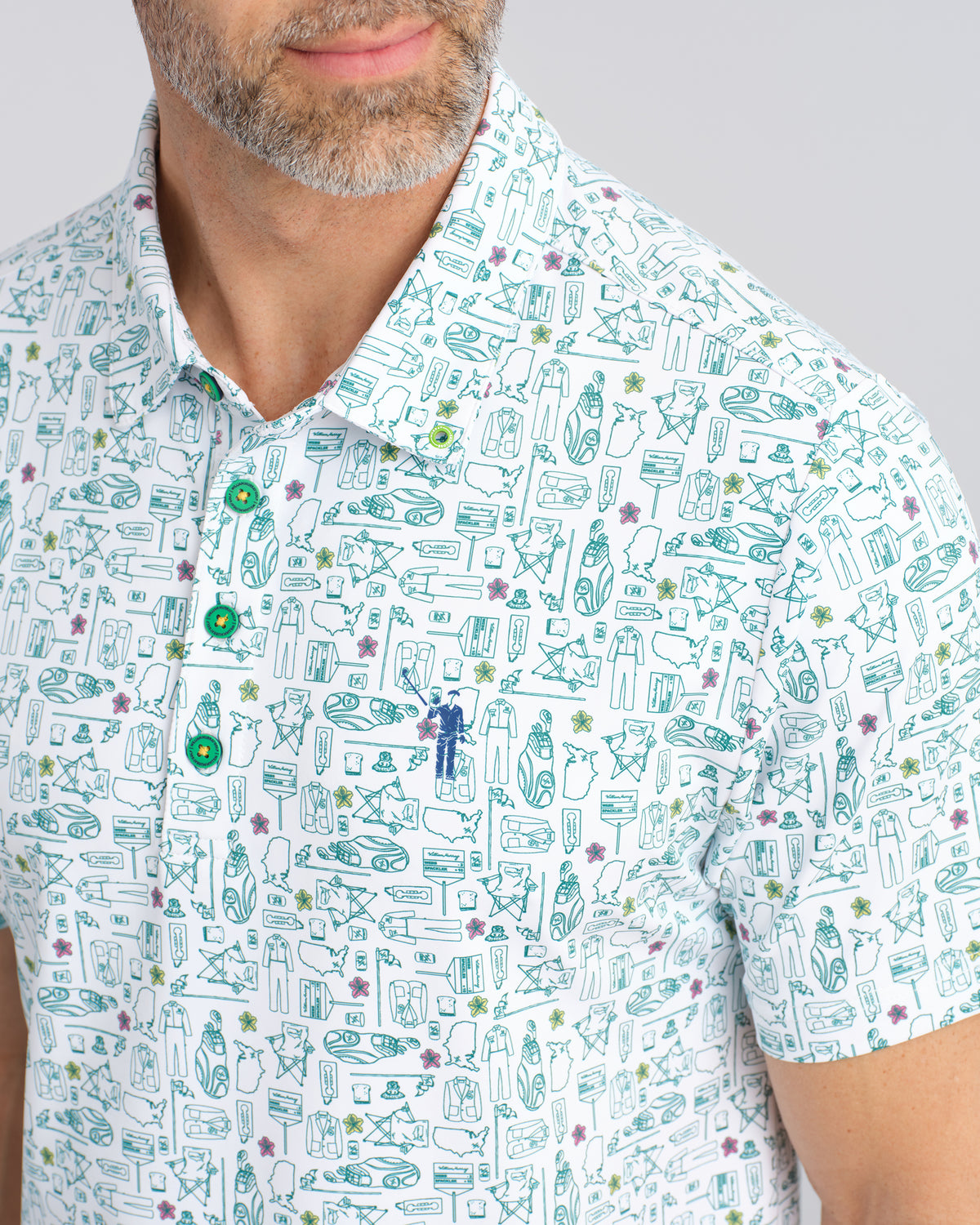 Green Blazer Groove Men's Polo